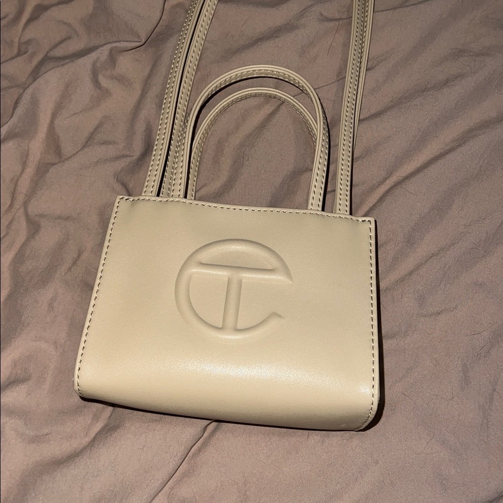 Cream Small Shopping Handbag